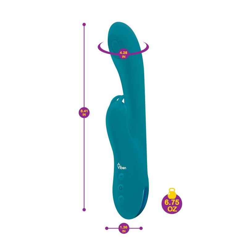 Razzle Rechargeable Thumping Rabbit Ocean Rabbit Vibrator - Rabbit Vibrators