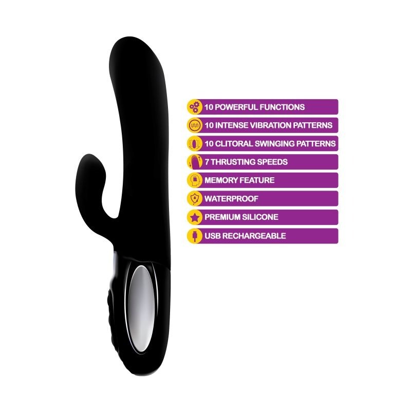 Hypnotic Thrusting Rabbit Vibrator by Viben - Rabbit Vibrators