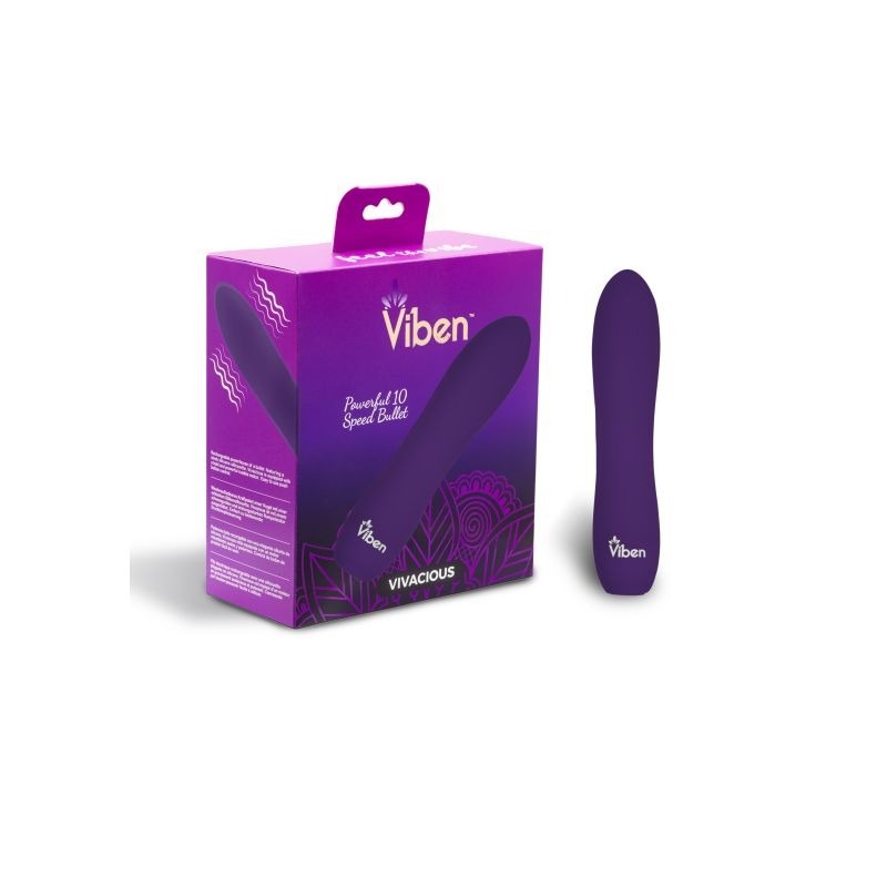 Vivacious Rumble Motor Rechargeable Bullet Violet by Viben - Bullet Vibrators