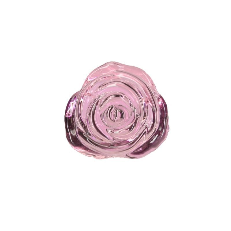 Pillow Talk Rosy Luxurious Glass Anal Plug w/ Gem - Butt Plugs