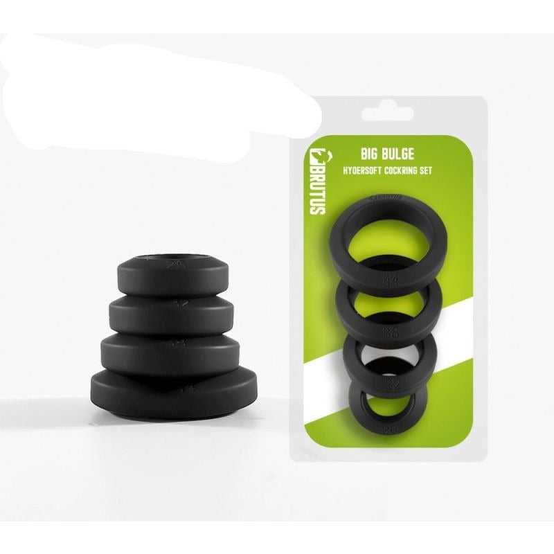Big Bulge Silicone Cock Ring Set by Brutus - Cock Ring Sets