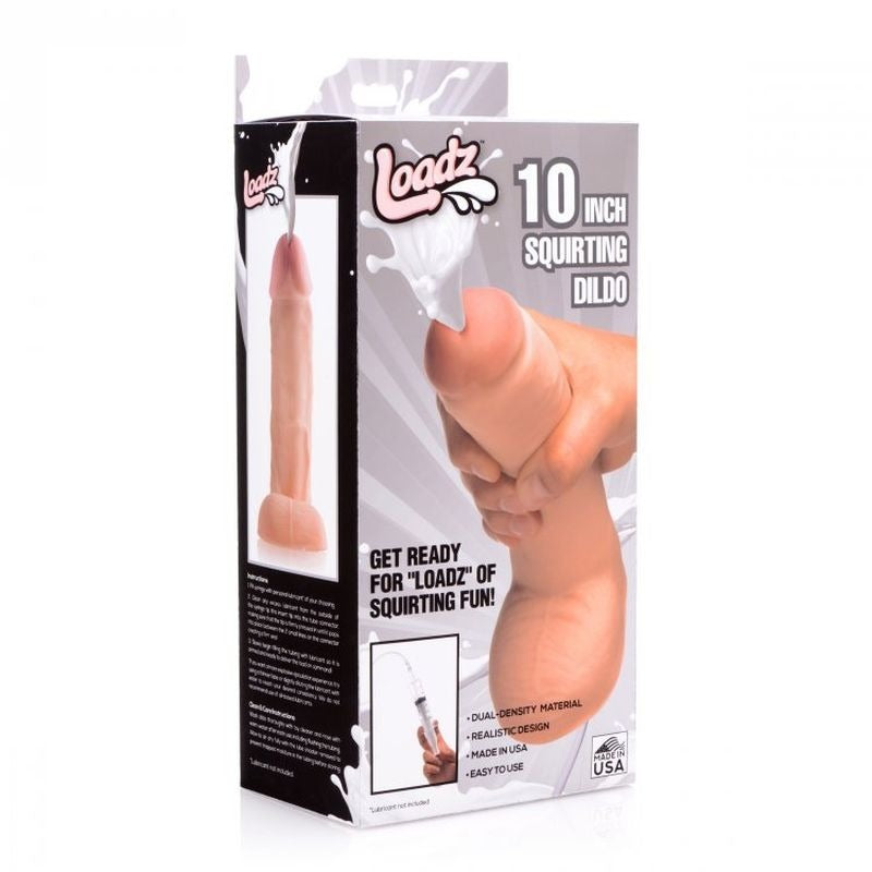 Squirting Dildo with Syringe 10in by XR Brands - Realistic Dildos