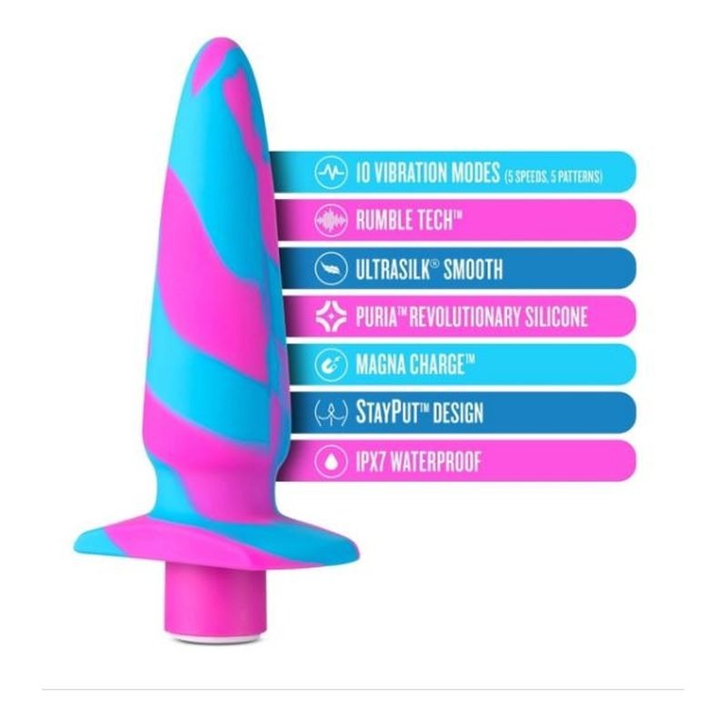 Avant Vibrotize Silicone Anal Vibe Fuchsia - Anal Vibrators