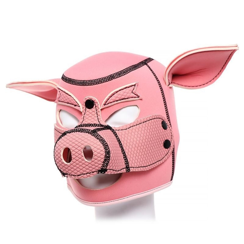Neoprene Pig Mask by Doc Johnson - Bondage Hoods