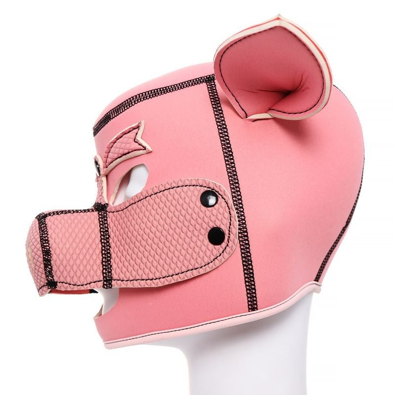 Neoprene Pig Mask by Doc Johnson - Bondage Hoods
