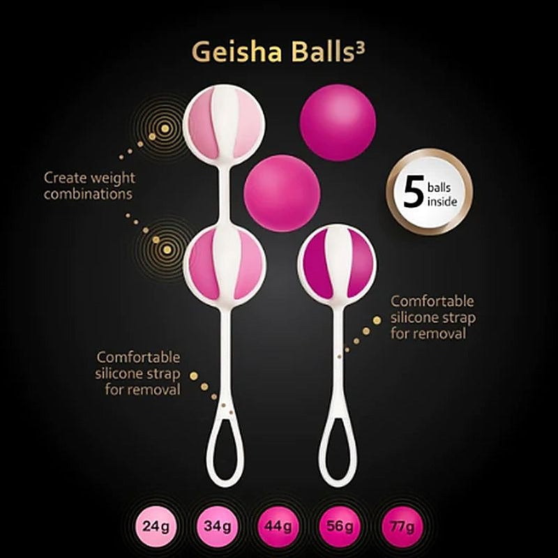 Geisha Balls 3 Sugar by Gvibe - Love Eggs and Kegel Exercisers