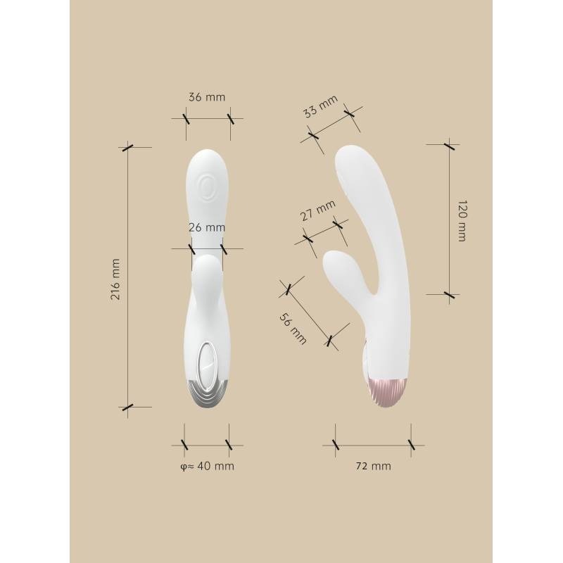 Pada Rabbit and G-Spot Pulsing Vibrator by Drywell - Rabbit Vibrators