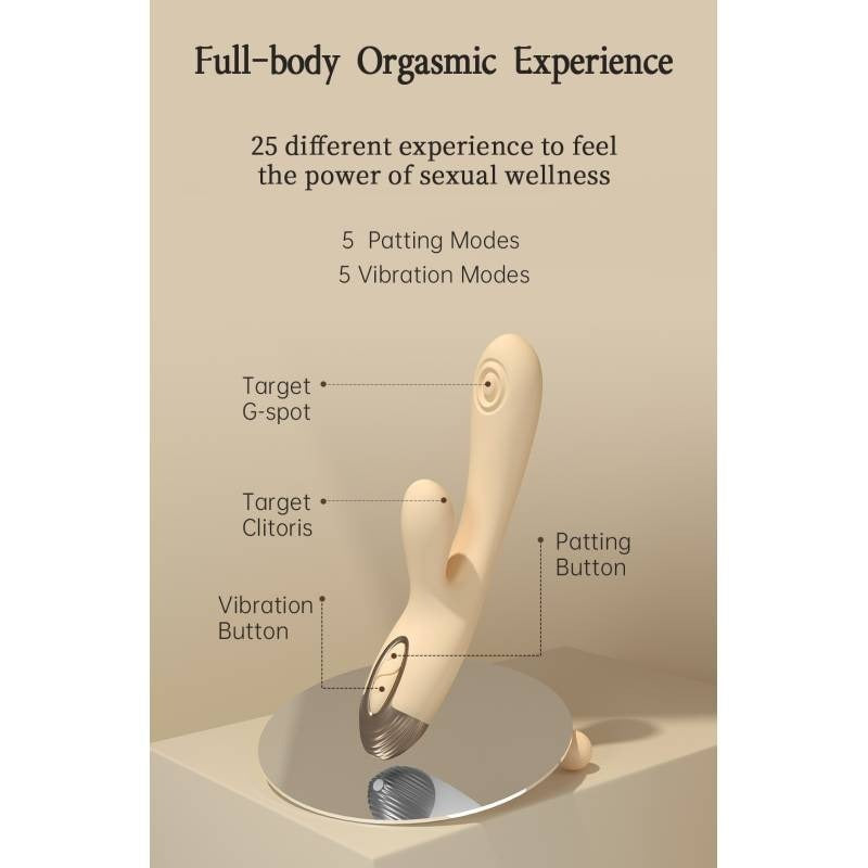 Pada Rabbit and G-Spot Pulsing Vibrator by Drywell - Rabbit Vibrators
