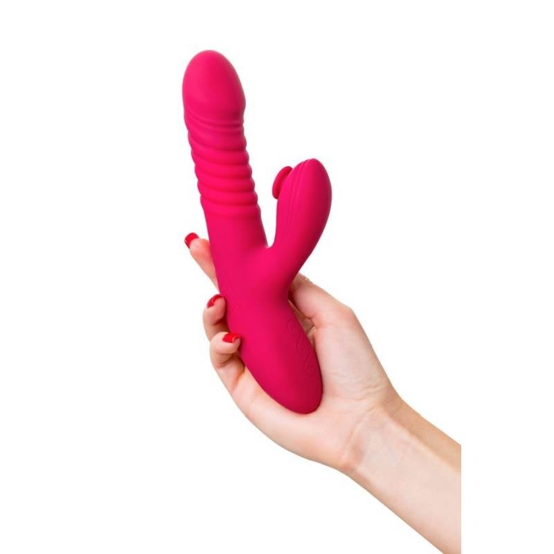 JOS Seri Thrusting Vibrator with Clitoral Stimulator Pad - Rabbit Vibrators