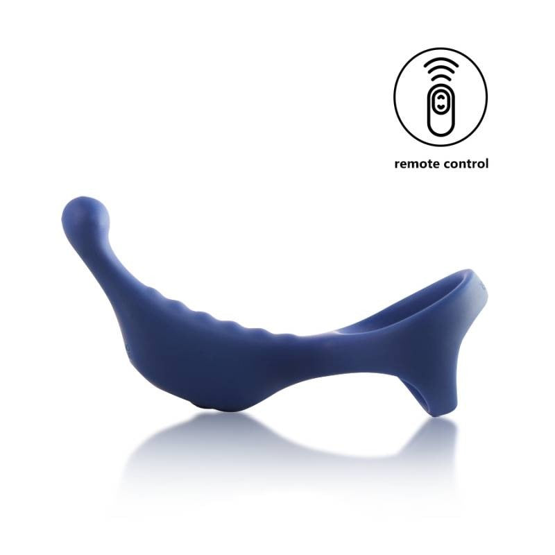 Underquaker Vibrating Anal Probe with Cockring and Remote - Butt Plugs