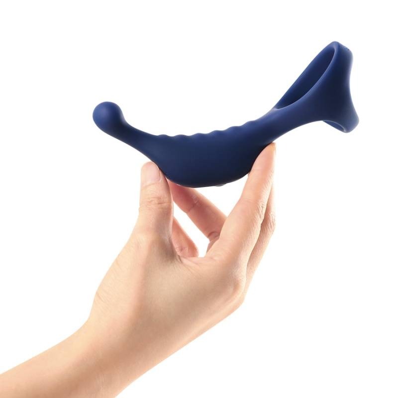 Underquaker Vibrating Anal Probe with Cockring and Remote - Butt Plugs