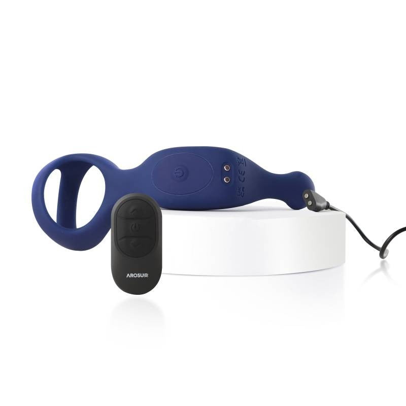 Underquaker Vibrating Anal Probe with Cockring and Remote - Butt Plugs
