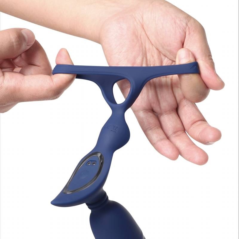 Ring n Rear Dual Anal Probe with Cockring and Remote - Butt Plugs