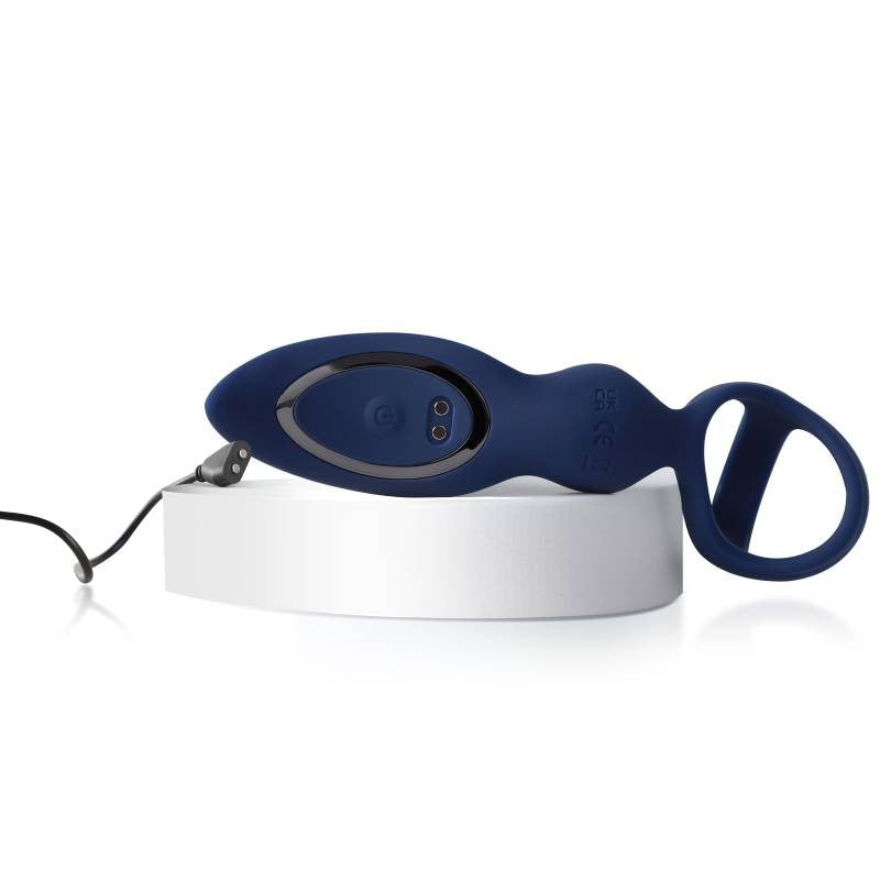 Ring n Rear Dual Anal Probe with Cockring and Remote - Butt Plugs
