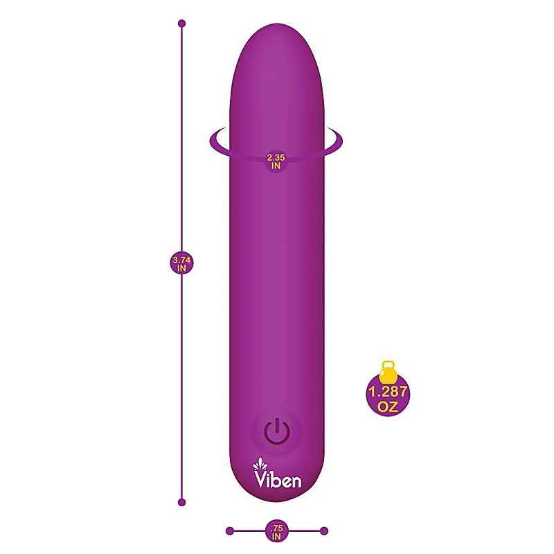 Bombshell 5 Speed USB Mighty Bullet Berry by Viben - Bullet Vibrators