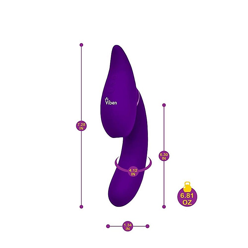 Symphony 21 Mode Swivel Suction Head Triple Motor Vibrator - Clit Ticklers and Pulsators