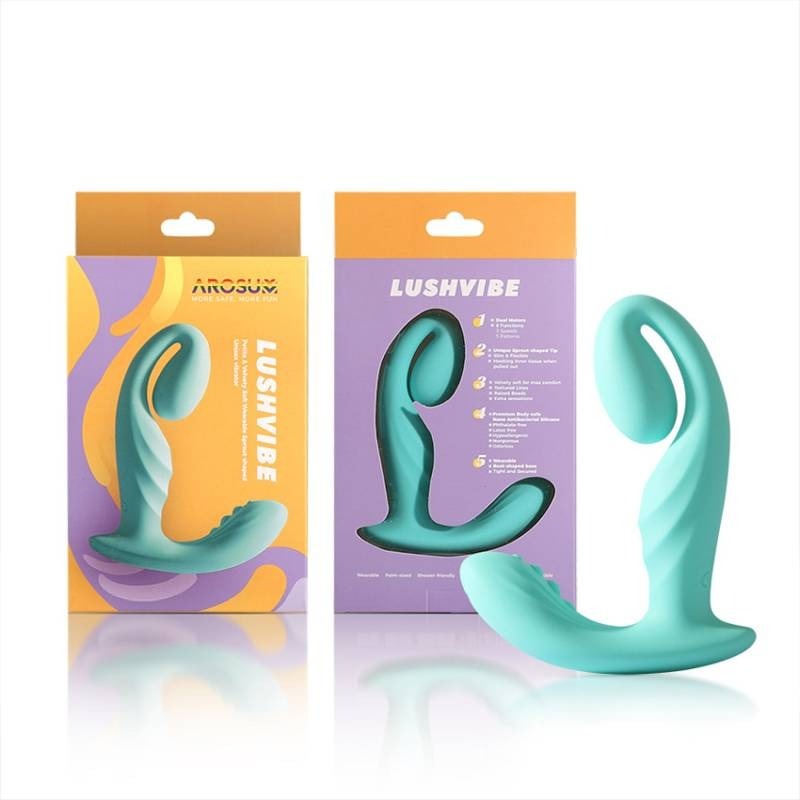 LushVibe Wearable Sprout-Shaped Unisex Vibrator by Arosum - G-Spot Vibrators