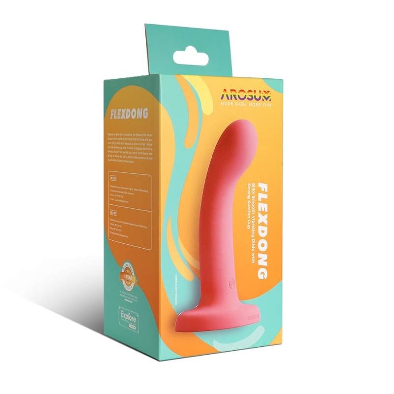 FlexDong Vibrating Strap-on Dildo by Arosum - Strap On Sextoys