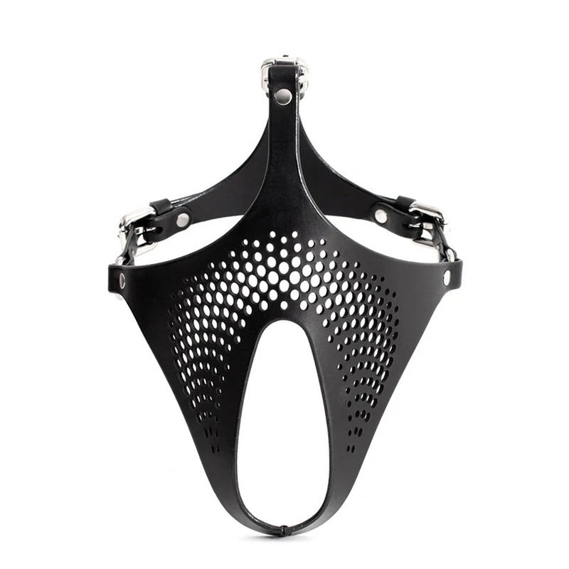 Ex Machina Genuine Leather Mask by Doc Johnson - Masks And Blindfolds