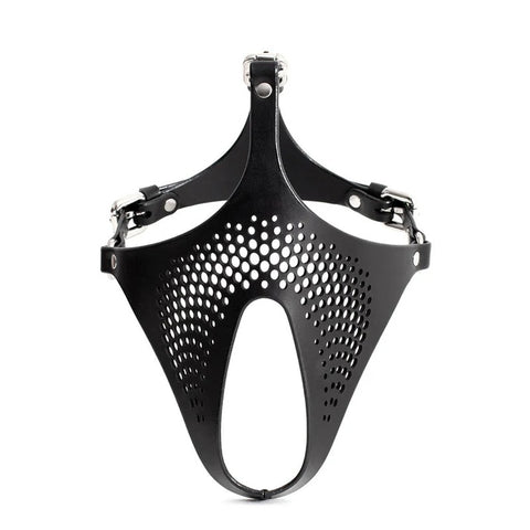 Ex Machina Genuine Leather Mask by Doc Johnson - Masks And Blindfolds