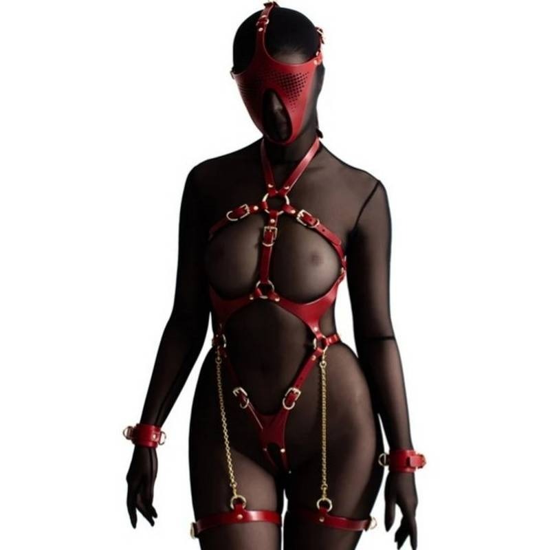 Ex Machina Genuine Leather Mask by Doc Johnson - Masks And Blindfolds