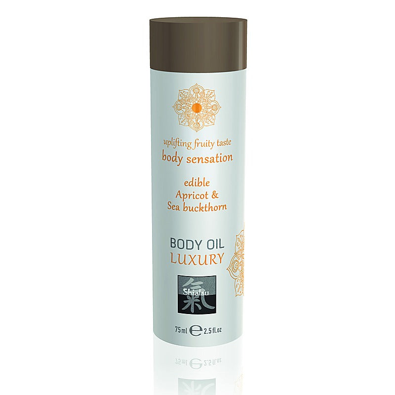 Shiatsu Luxury Body Oil Edible Apricot and Sea Buckthorn - Massage Oils and Lubricants