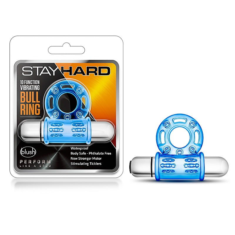 Stay Hard 10 Function Vibrating Bull Ring - Vibrating Cock Rings