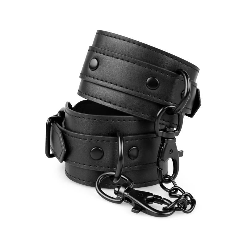Faux Leather Ankle Cuffs by Easytoys - Cuffs And Restraints