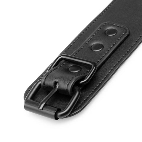 Faux Leather Ankle Cuffs by Easytoys - Cuffs And Restraints