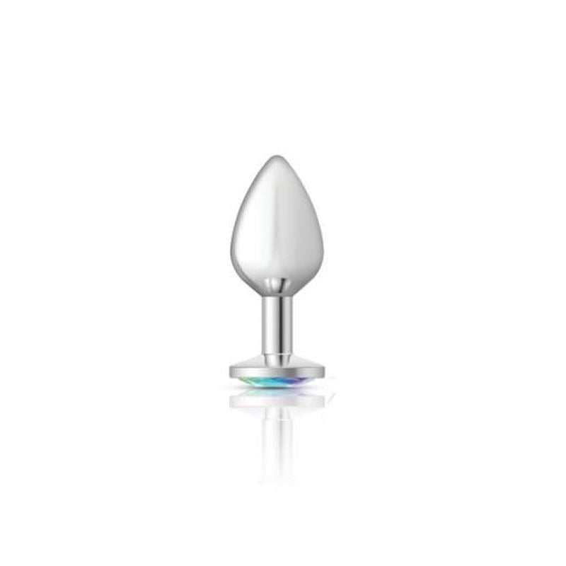Cheeky Charms Round Butt Plug w/ Iridescent Jewel by Viben - Butt Plugs