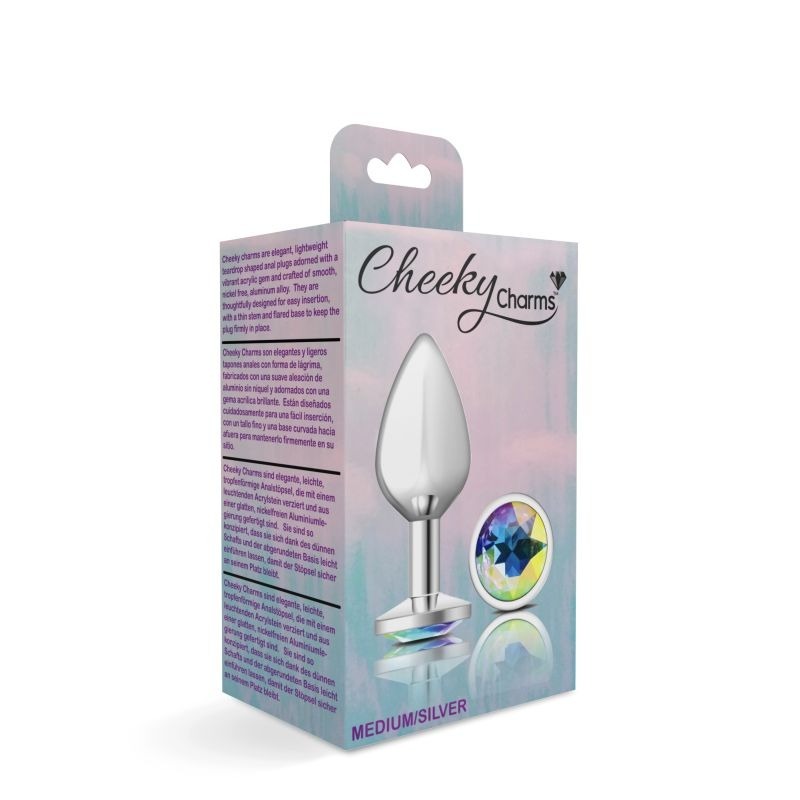 Cheeky Charms Round Butt Plug w/ Iridescent Jewel by Viben - Butt Plugs