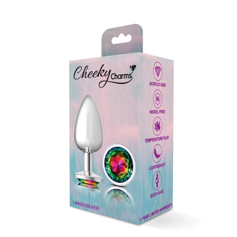 Cheeky Charms Round Butt Plug w/ Jewel by Viben - Butt Plugs