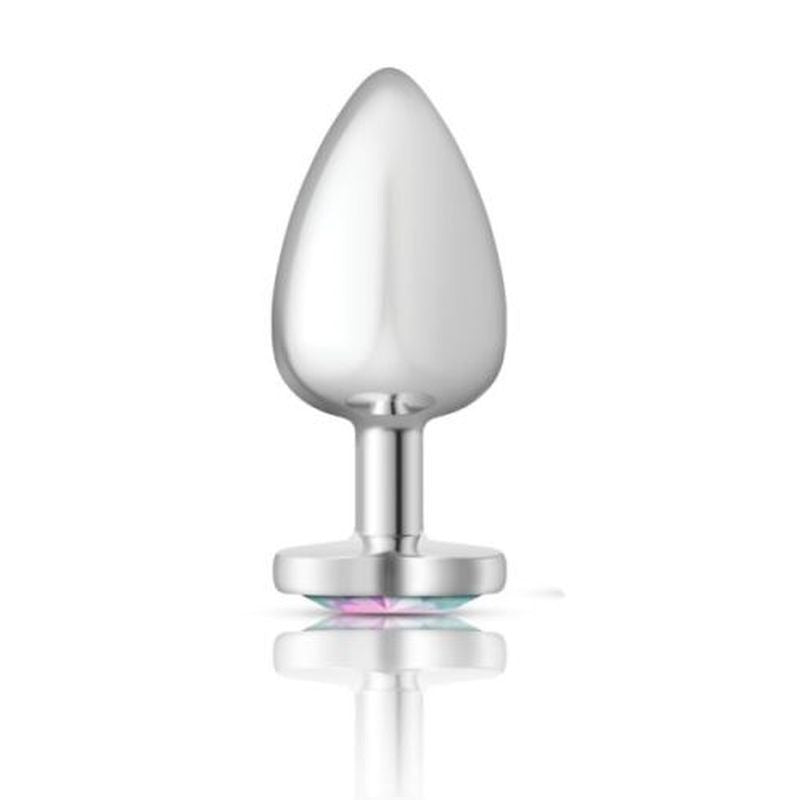 Cheeky Charms Silver Heart Jewel Metal Anal Plug - Butt Plugs