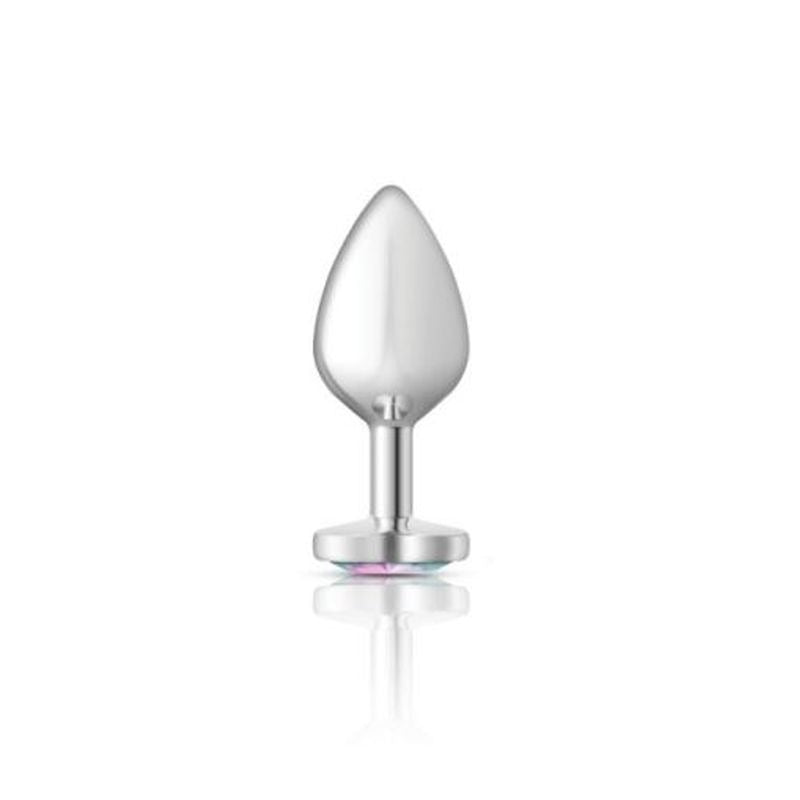 Cheeky Charms Silver Heart Jewel Metal Anal Plug - Butt Plugs