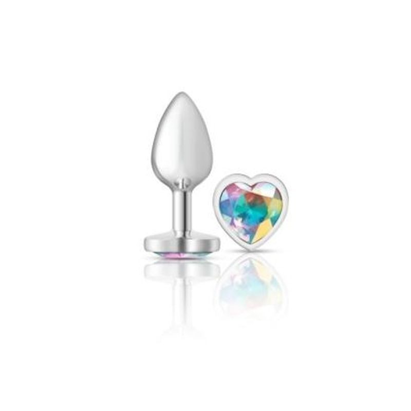 Cheeky Charms Silver Heart Jewel Metal Anal Plug - Butt Plugs