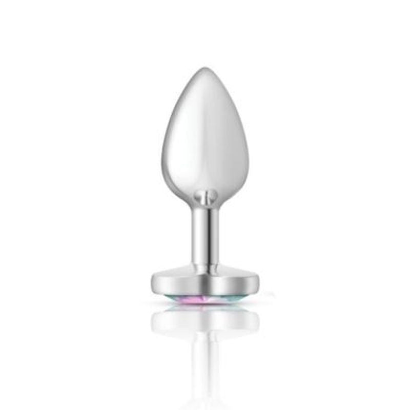 Cheeky Charms Silver Heart Jewel Metal Anal Plug - Butt Plugs