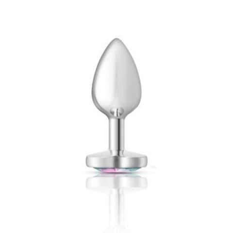 Cheeky Charms Silver Heart Jewel Metal Anal Plug - Butt Plugs