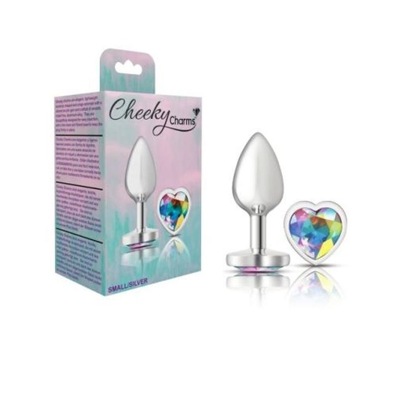 Cheeky Charms Silver Heart Jewel Metal Anal Plug - Butt Plugs