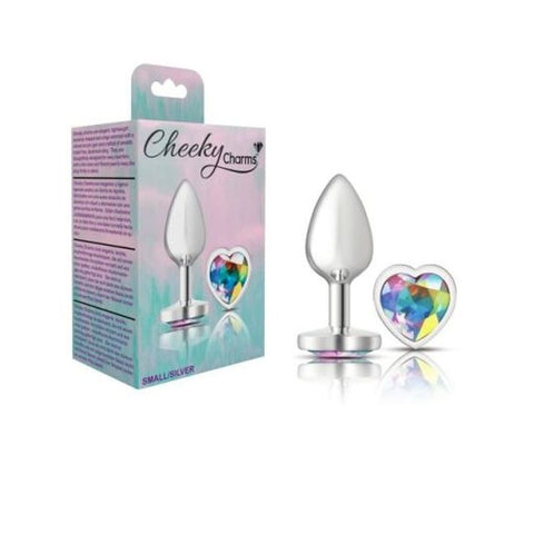 Cheeky Charms Silver Heart Jewel Metal Anal Plug - Butt Plugs