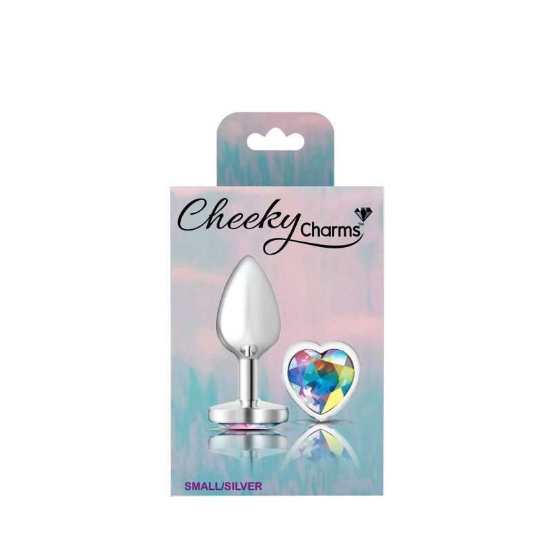 Cheeky Charms Silver Heart Jewel Metal Anal Plug - Butt Plugs