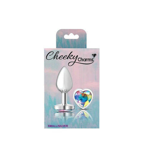 Cheeky Charms Silver Heart Jewel Metal Anal Plug - Butt Plugs
