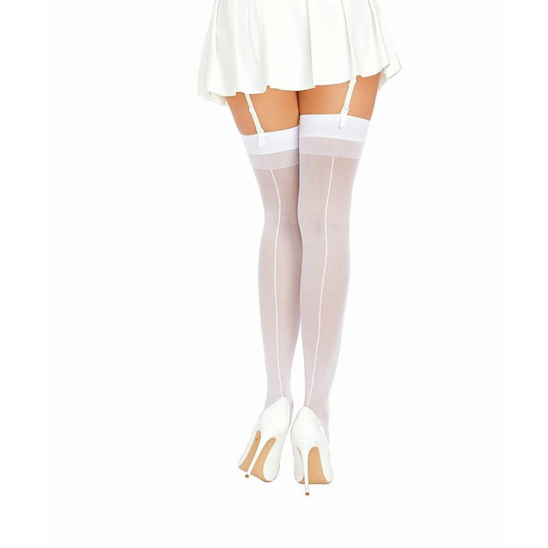 Dreamgirl Back Seam Sheer Thigh High Stockings - Hosiery