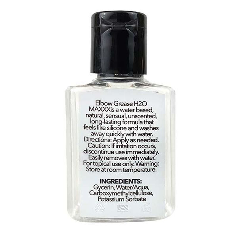 H2O MAXXX Lubricant Gel Travel Size by Elbow Grease - Water Based Lubes
