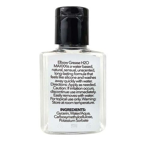 H2O MAXXX Lubricant Gel Travel Size by Elbow Grease - Water Based Lubes