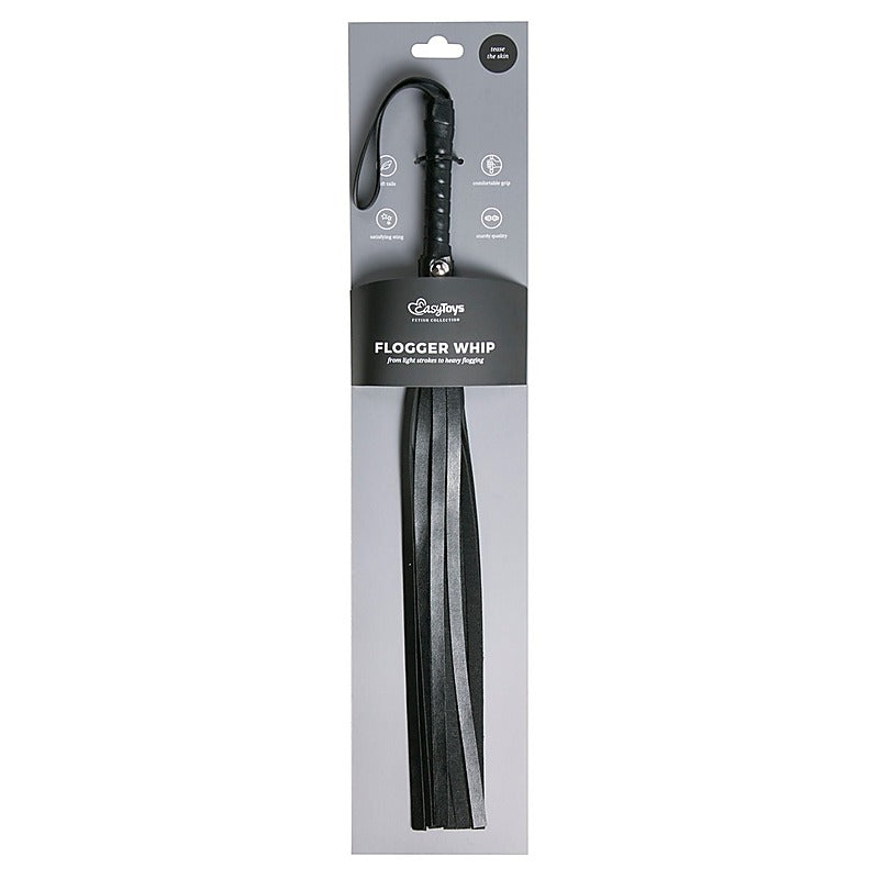Flogger Whip Leather by Easytoys - Whips And Crops