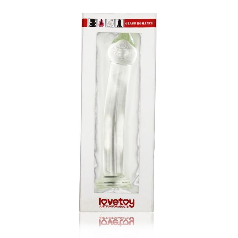 Glass Romance 3 Realistic Glass Dong by Lovetoy - Glass Sex Toys