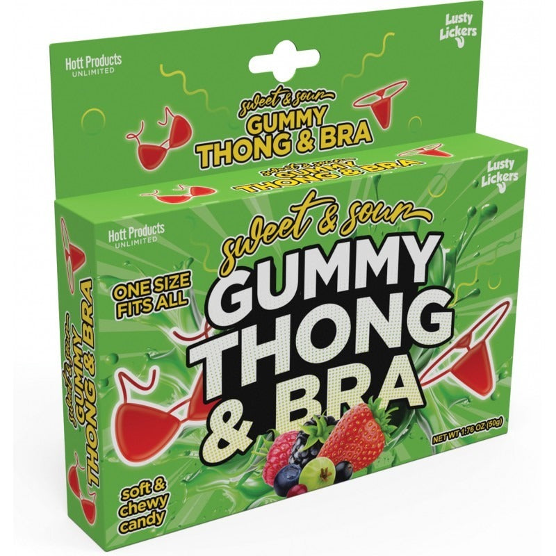 Sweet & Sour Gummy Thong & Bra by Hott Products - Party Gifts and Novelties