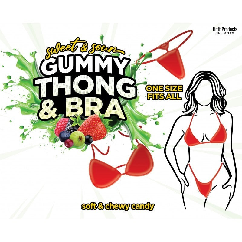 Sweet & Sour Gummy Thong & Bra by Hott Products - Party Gifts and Novelties
