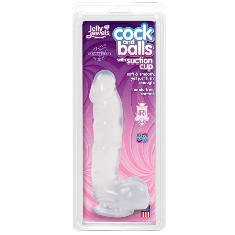 Cock And Balls With Suction Cup Sapphire by Doc Johnson - Realistic Dildos