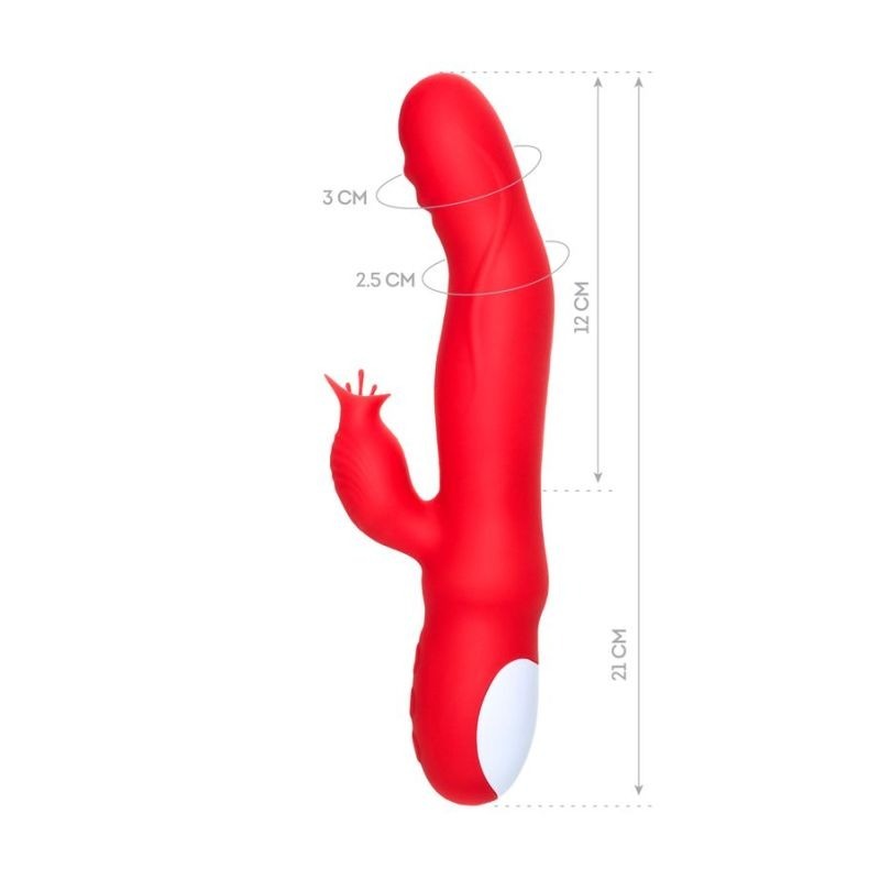 JOS Redli Heating and Rotating Rabbit Tickler by ToyFa - Rabbit Vibrators
